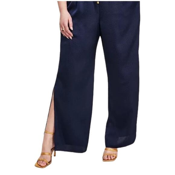 Michael Michael Kors High Side Slit Leg Boho Drawstring Pants NEW Size 0X Plus - Picture 5 of 8